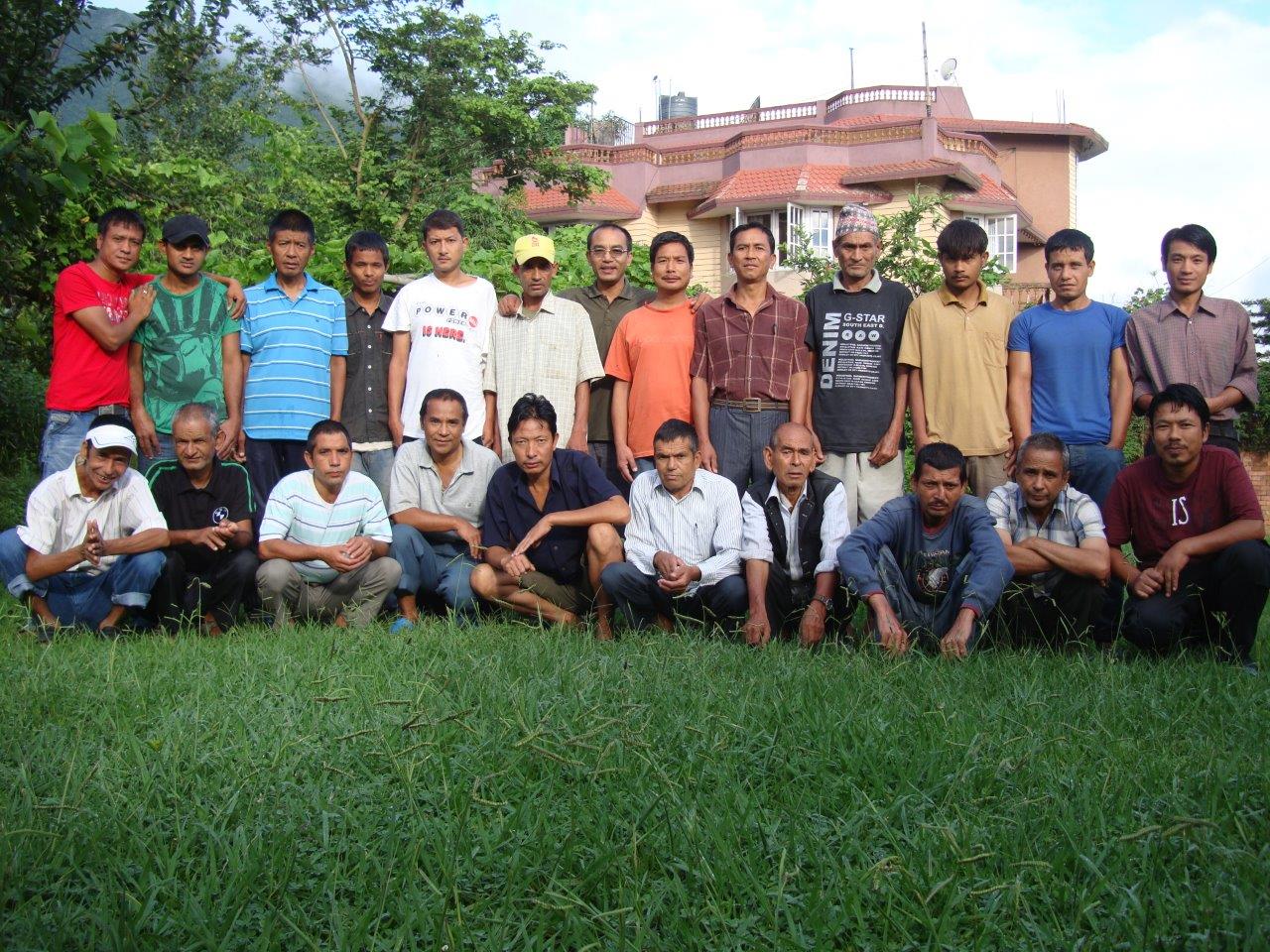 Group picture at the Thankot house